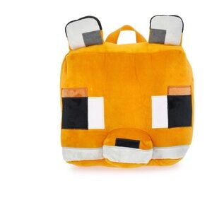 Minecraft Fox Plush Backpack Kids Orange Soft Bag NWT Cute Gaming